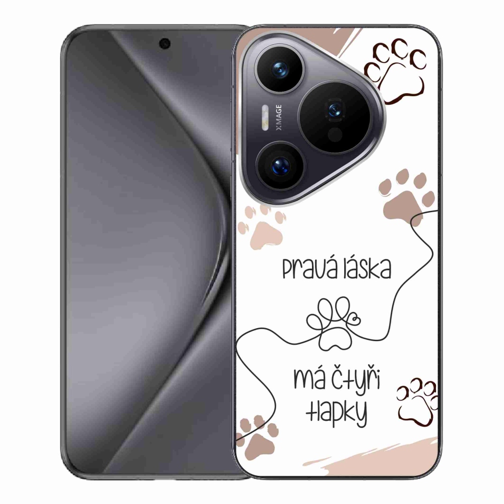 Gélový kryt mmCase na Huawei Pura 70 Pro - psí motív 1 biele pozadie