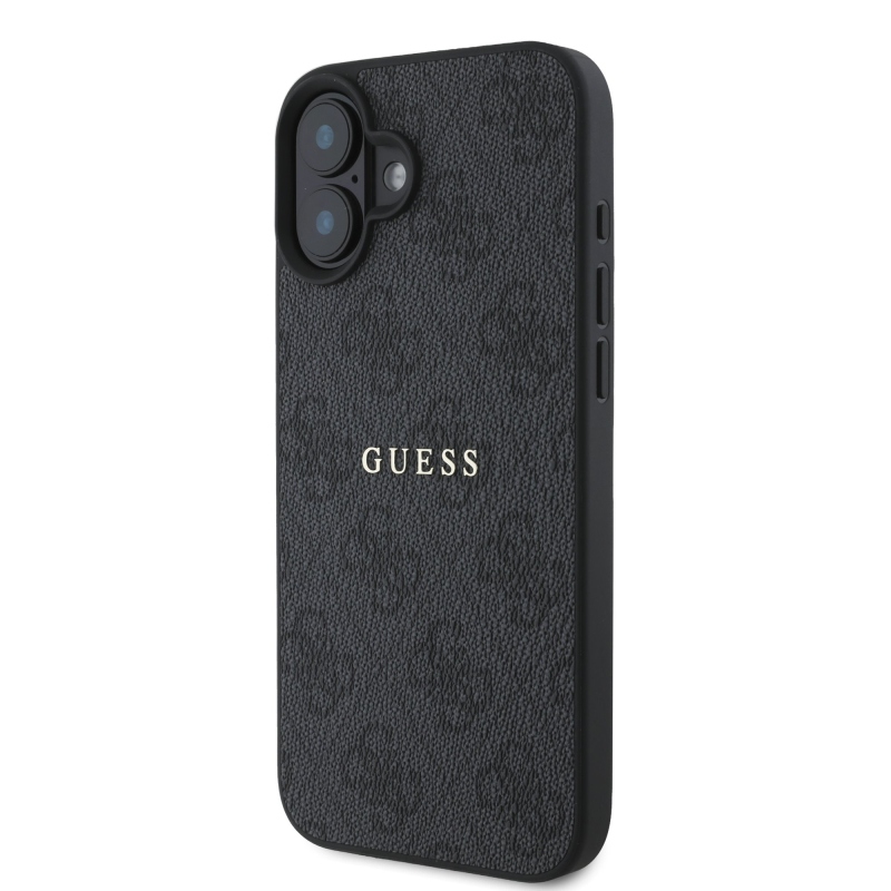 Guess PU 4G Classic Logo MagSafe zadný kryt pre iPhone 16 Plus Black