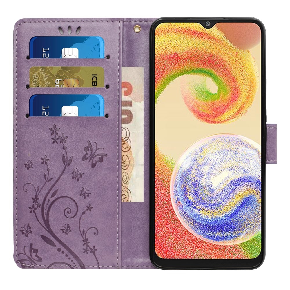 Flowers knižkové puzdro na Samsung Galaxy A06 4G - svetlofialové
