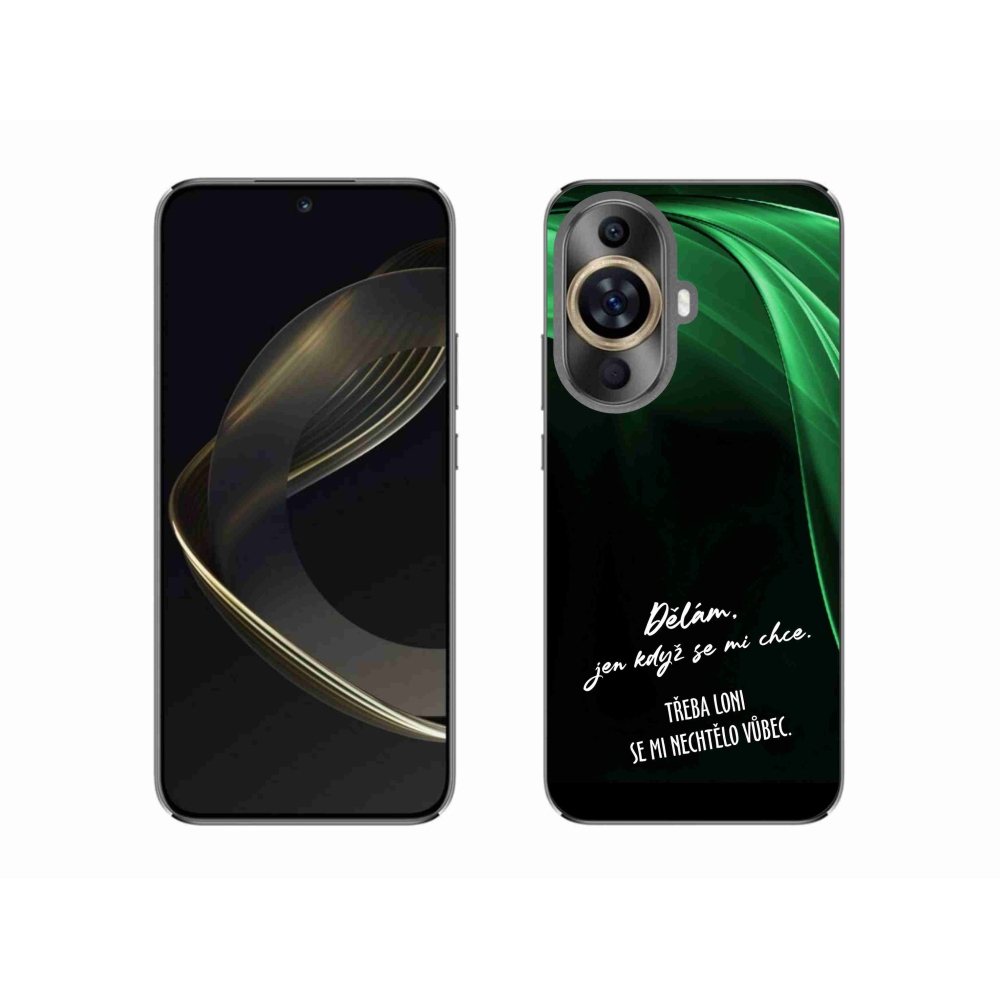Gélový kryt mmCase na Huawei Nova 11 - vtipný text 12 čierne pozadie