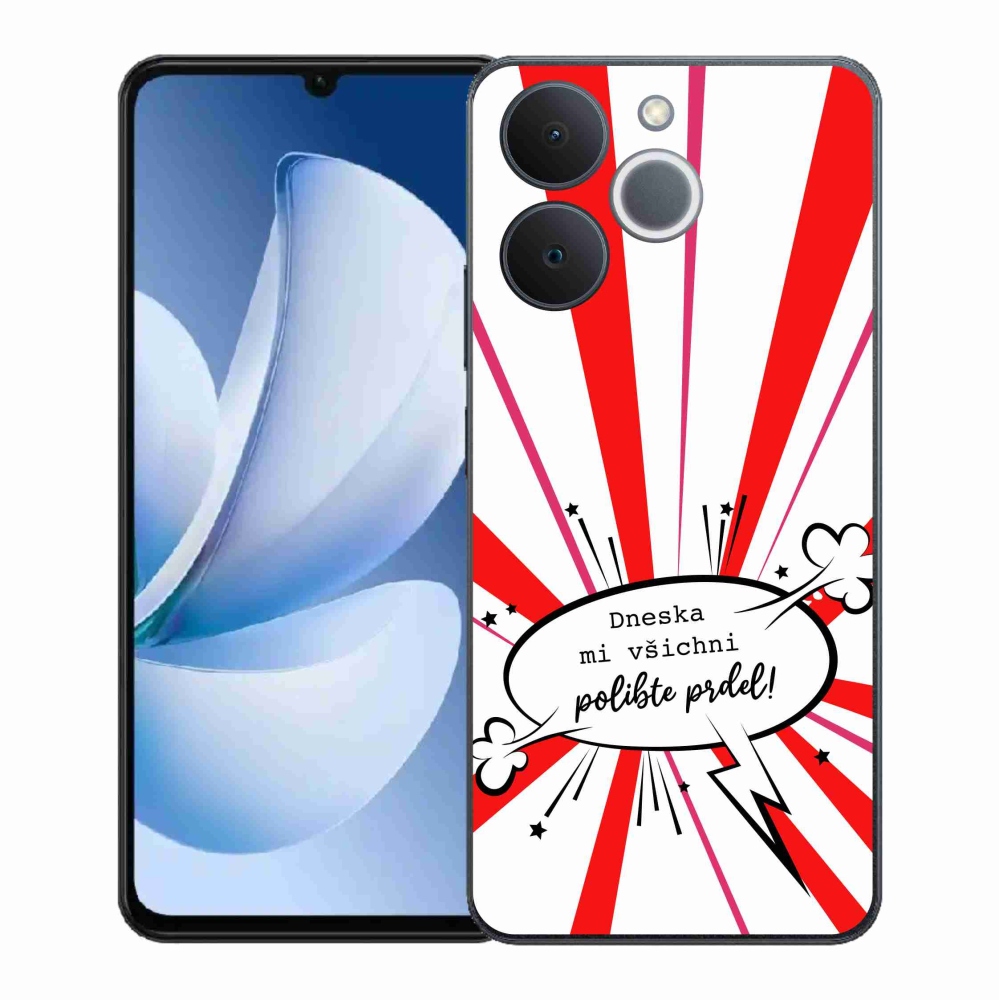 Gélový kryt mmCase na Realme Note 70T - vtipný text 15 biele pozadie