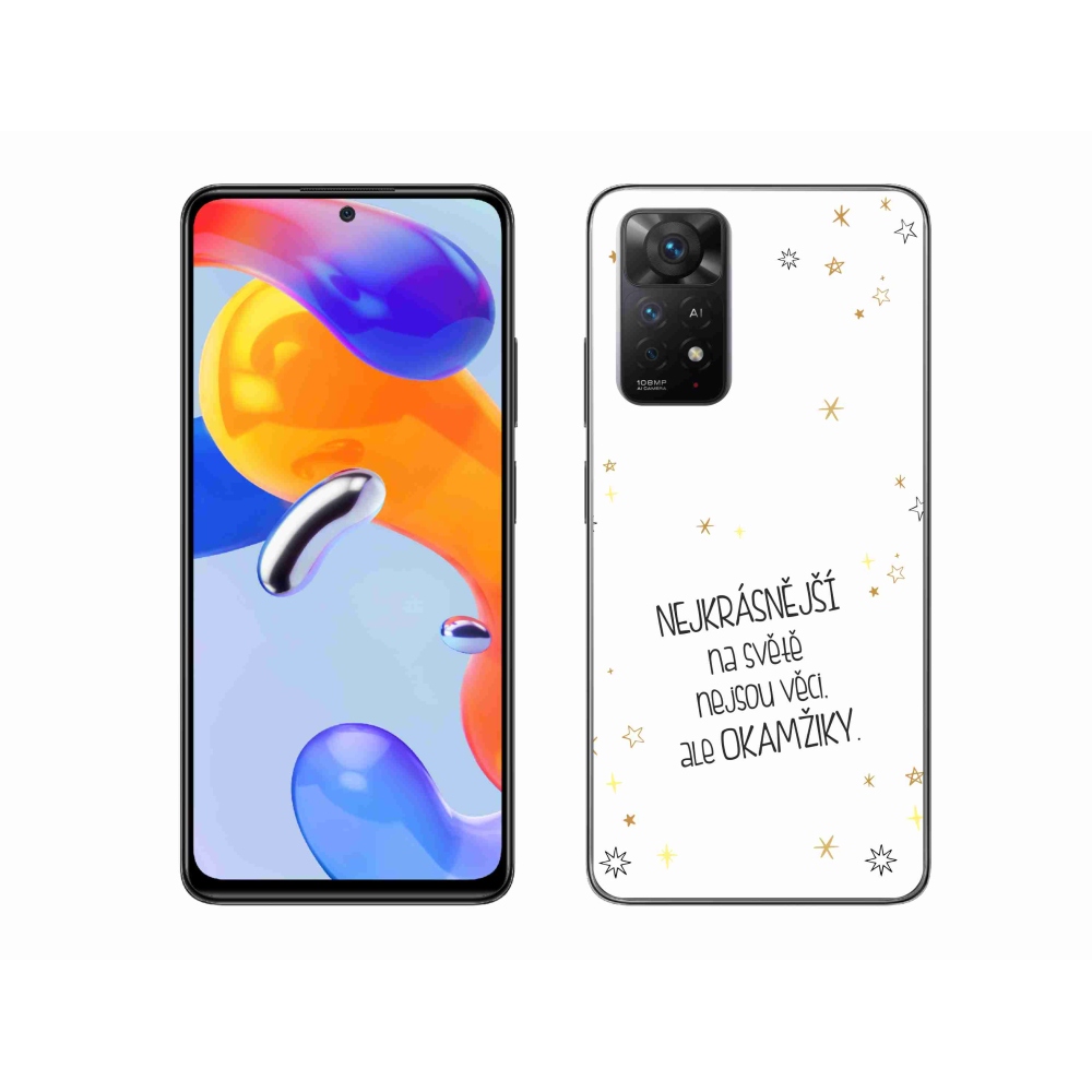 Gélový kryt mmCase na Xiaomi Redmi Note 11 Pro 4G/5G - citát 4 biele pozadie