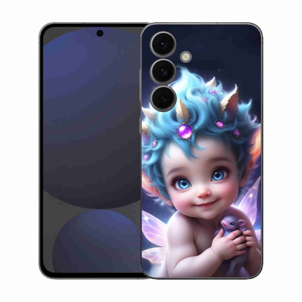 Gélový kryt mmCase na Samsung Galaxy S25 FE - dieťa s motýlími krídlami