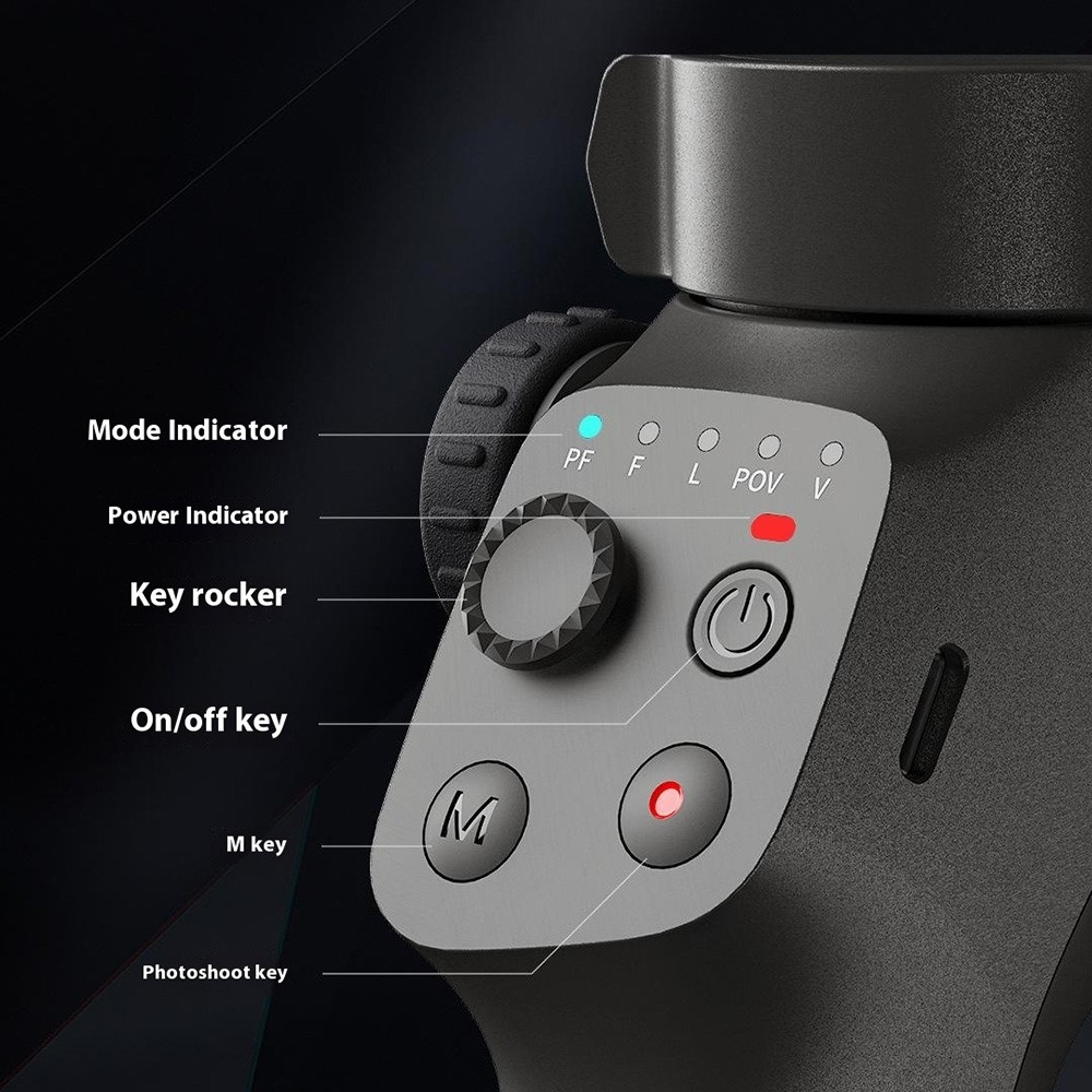 Skladací 3osý stabilizátor FunSnap CM8 na telefón s tripodom