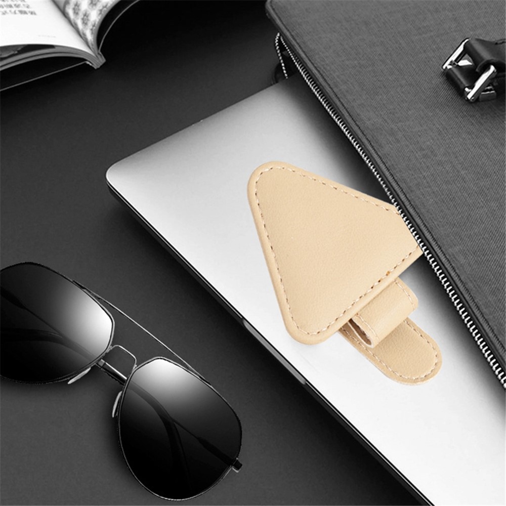 Magnetický klip na okuliare na uchytenie na slnečnú clonu - béžový