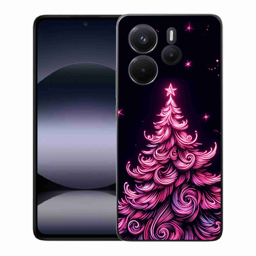 Gélový kryt mmCase na Xiaomi Redmi Note 14 - neónový vianočný stromček 2