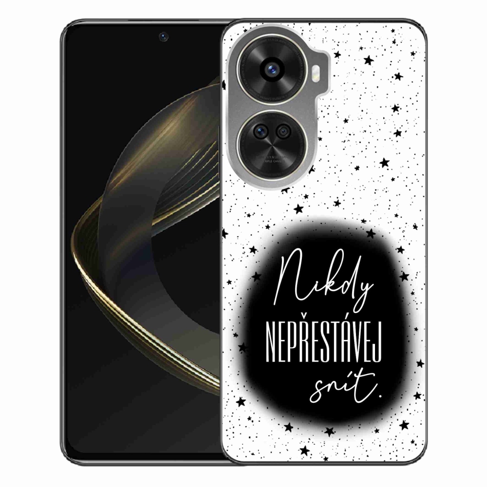 Gélový kryt mmCase na Huawei Nova 12 SE - citát 1 čiernobiele pozadie
