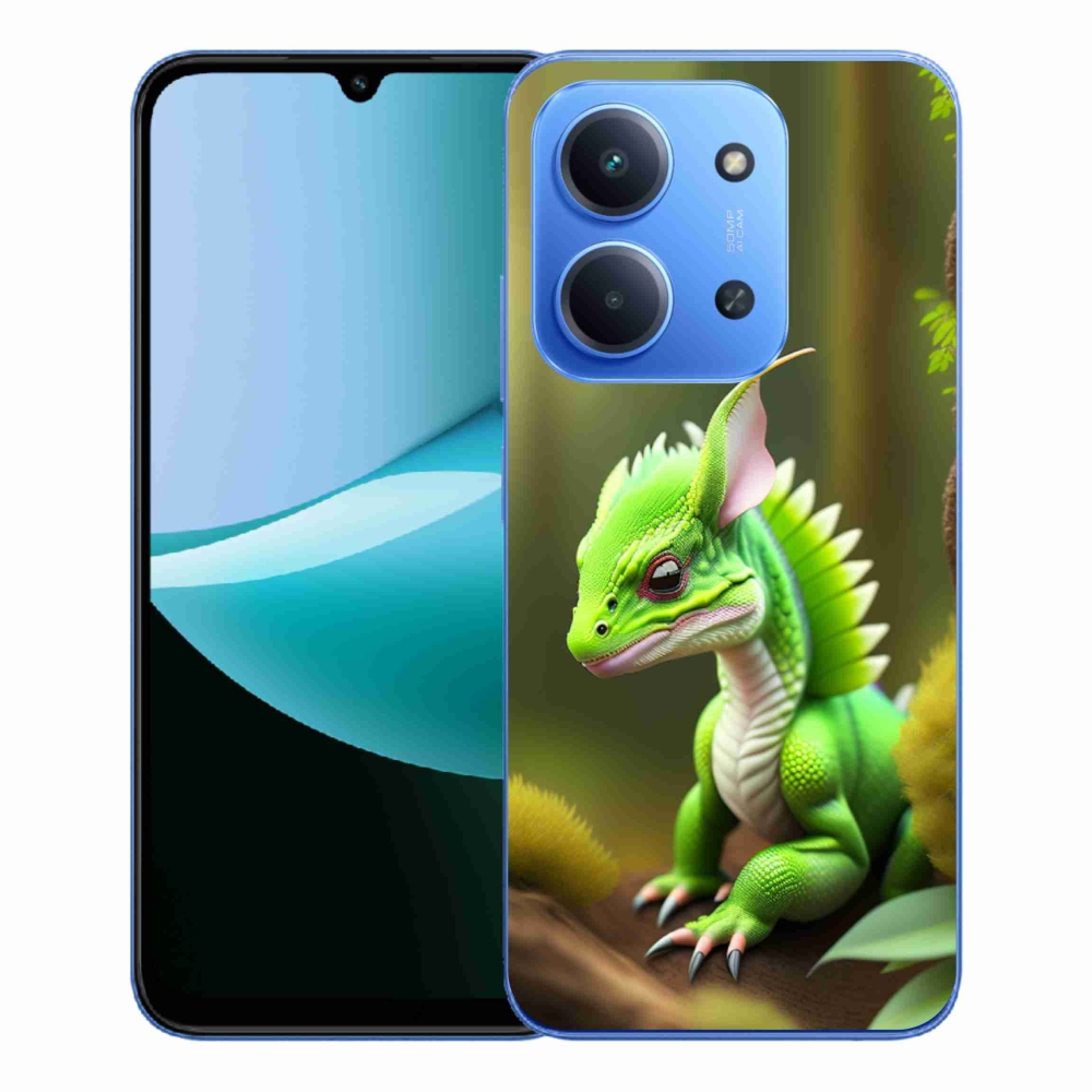 Gélový kryt mmCase na Xiaomi Redmi 15C 4G/5G (173mm) - zelený dráčik