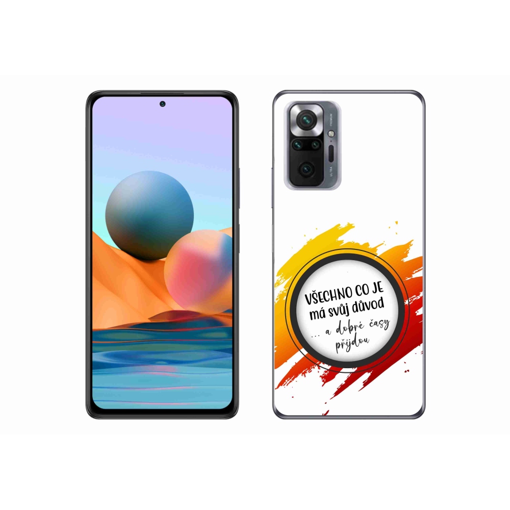 Gélový kryt mmCase na Xiaomi Redmi Note 10 Pro - citát 3 biele pozadie
