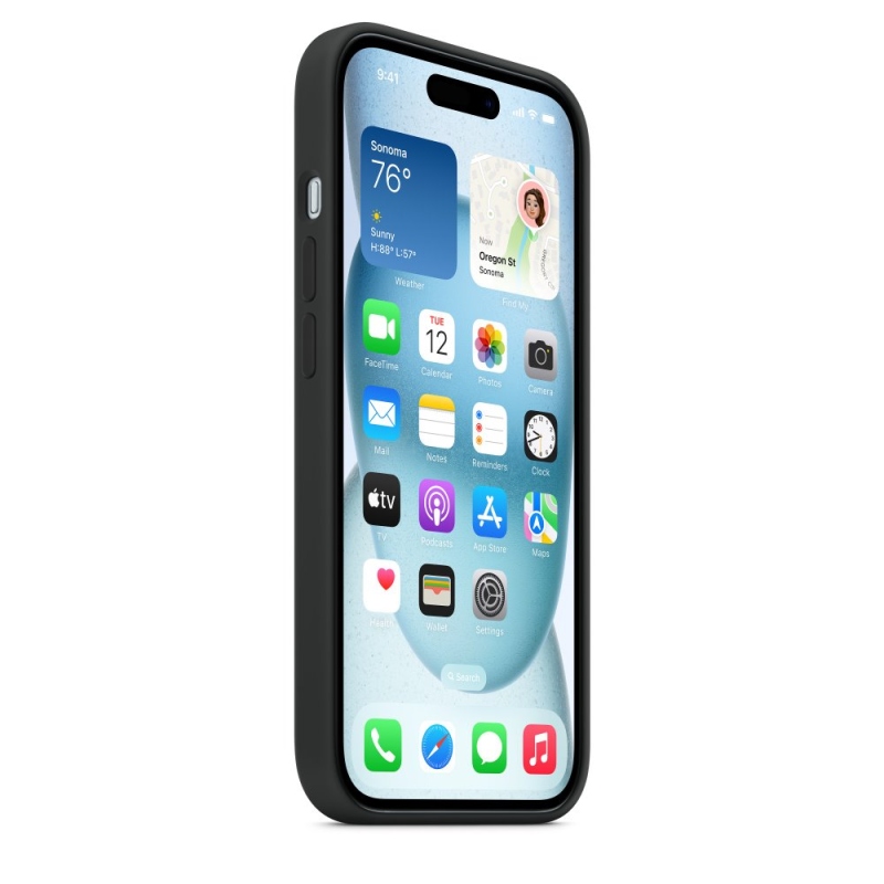 MXPD3ZM/A Apple Silikónový Kryt vr. Magsafe pre iPhone 15 Black
