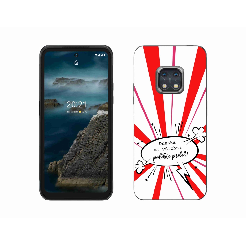 Gélový kryt mmCase na Nokia XR20 - vtipný text 15 biele pozadie