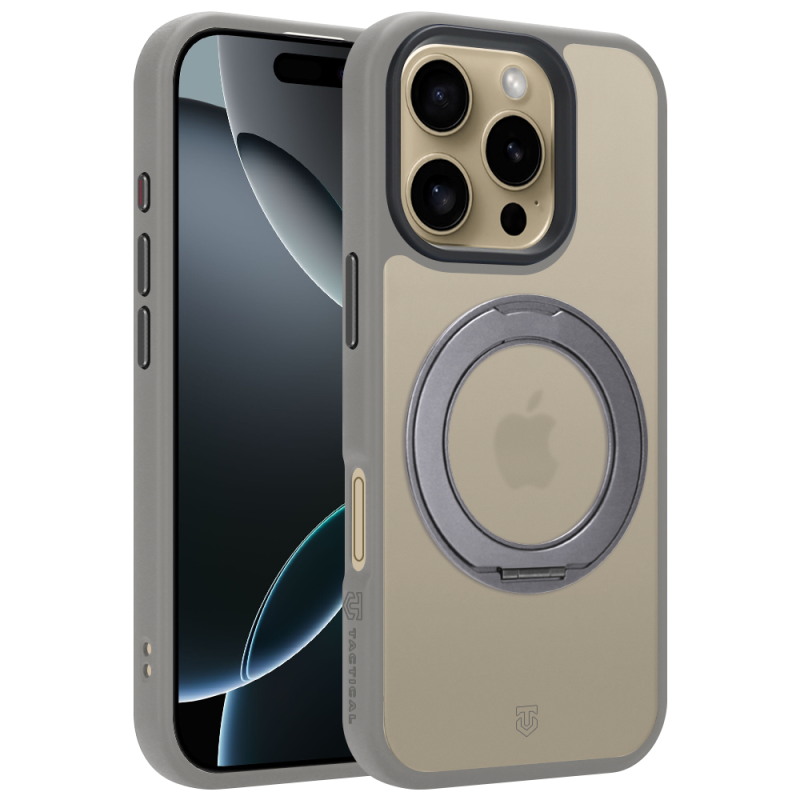 Tactical MagForce Hyperstand – puzdro pre Apple iPhone 16 Pro, svetlošedé