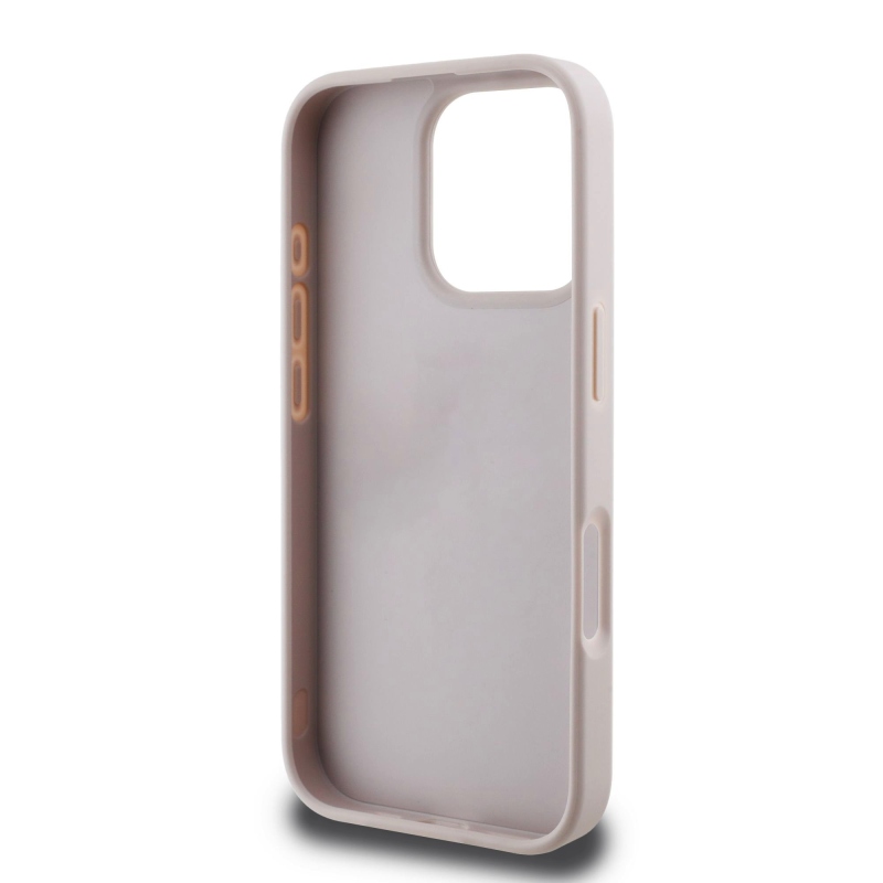 Guess PU 4G Stripe Zadný Kryt pre iPhone 16 Pro Max Pink