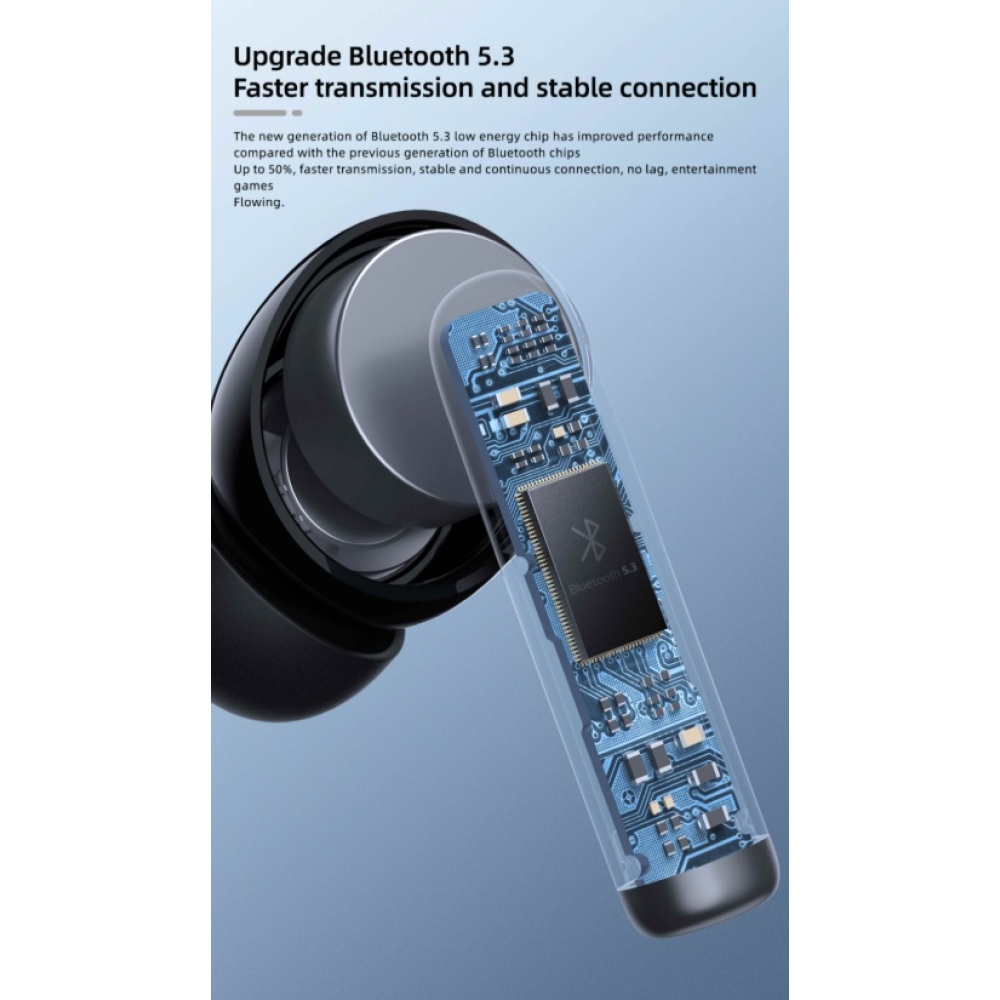 Swissten bluetooth slúchadlá ANC Focus - čierne