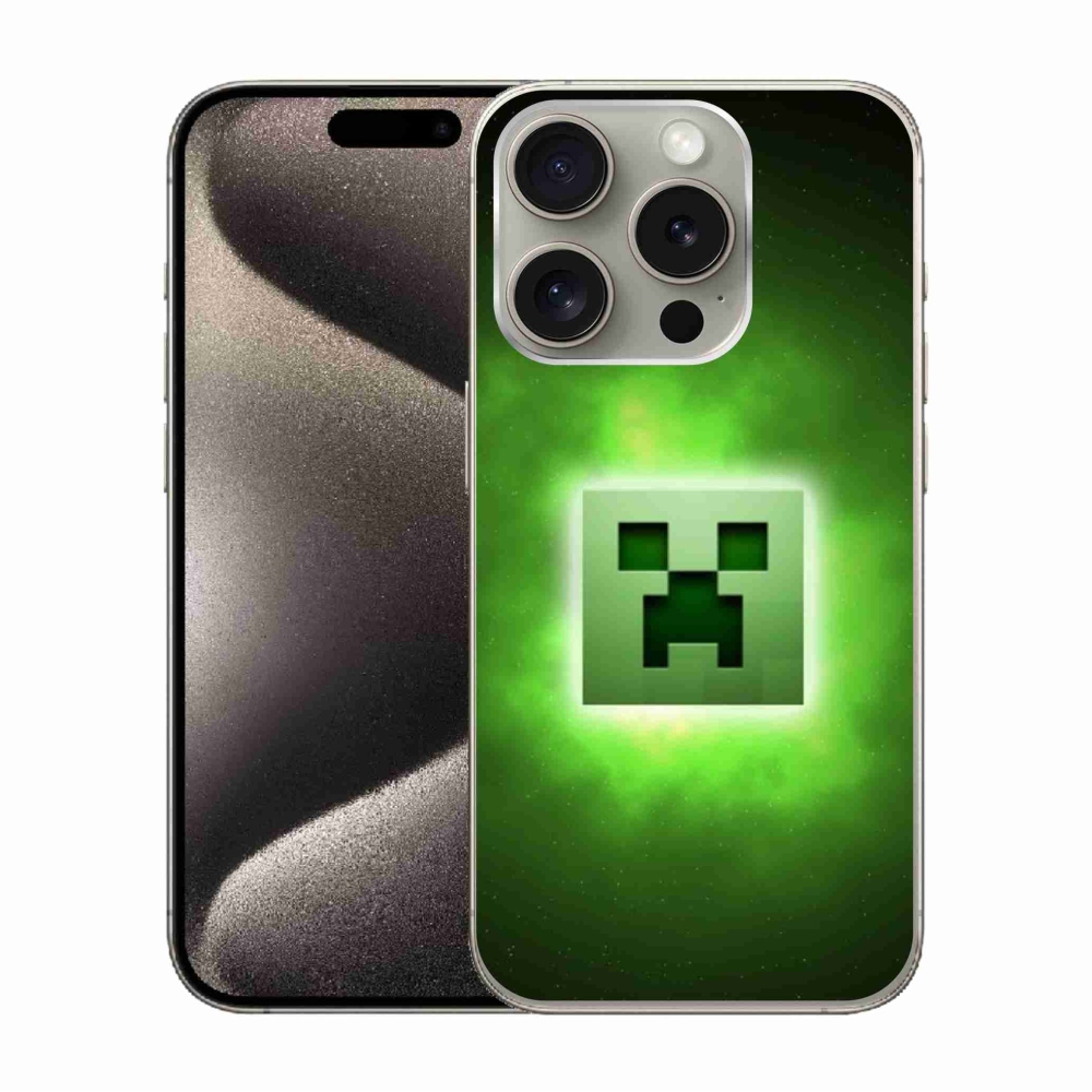 Gélový kryt mmCase na iPhone 15 Pro - minecraft