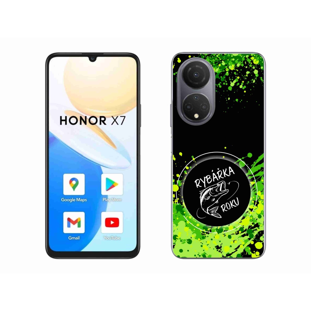 Gélový kryt mmCase na Honor X7 - rybárka roku čierne pozadie