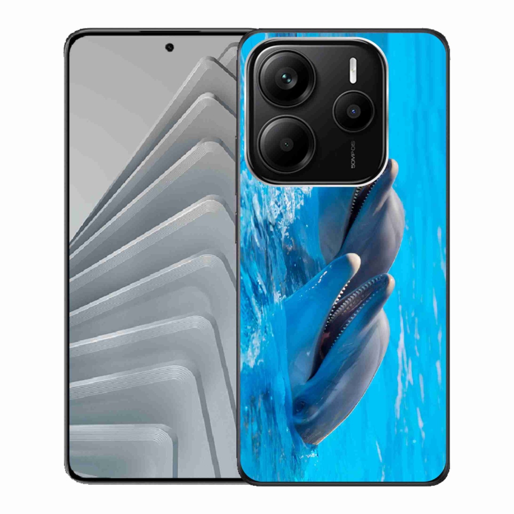 Gélový kryt mmCase na Xiaomi Redmi Note 14 5G - delfíni