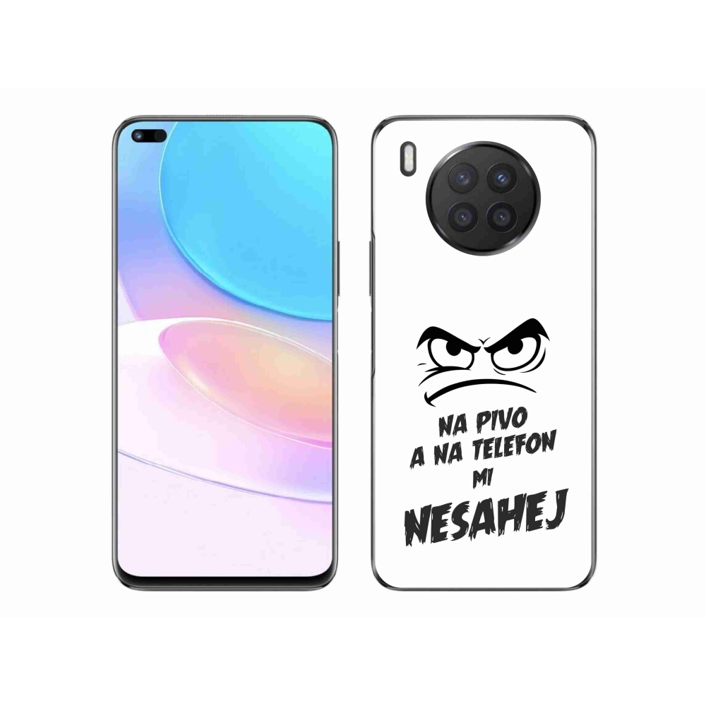 Gélový kryt mmCase na Huawei Nova 8i - pivný motív 2 biele pozadie