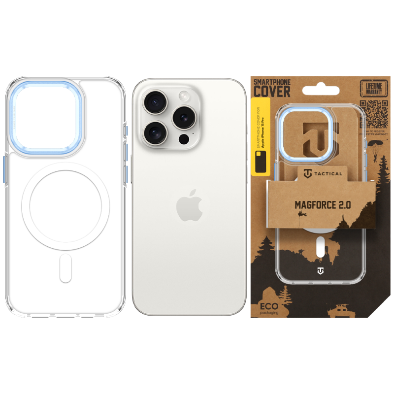 Tactical MagForce 2.0 – puzdro pre Apple iPhone 15 Pro, modré