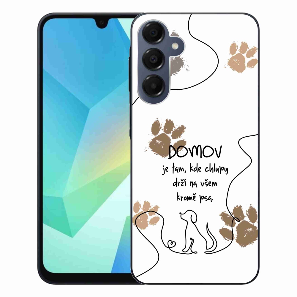 Gélový kryt mmCase na Samsung Galaxy A16 4G/5G - psí motív biele pozadie