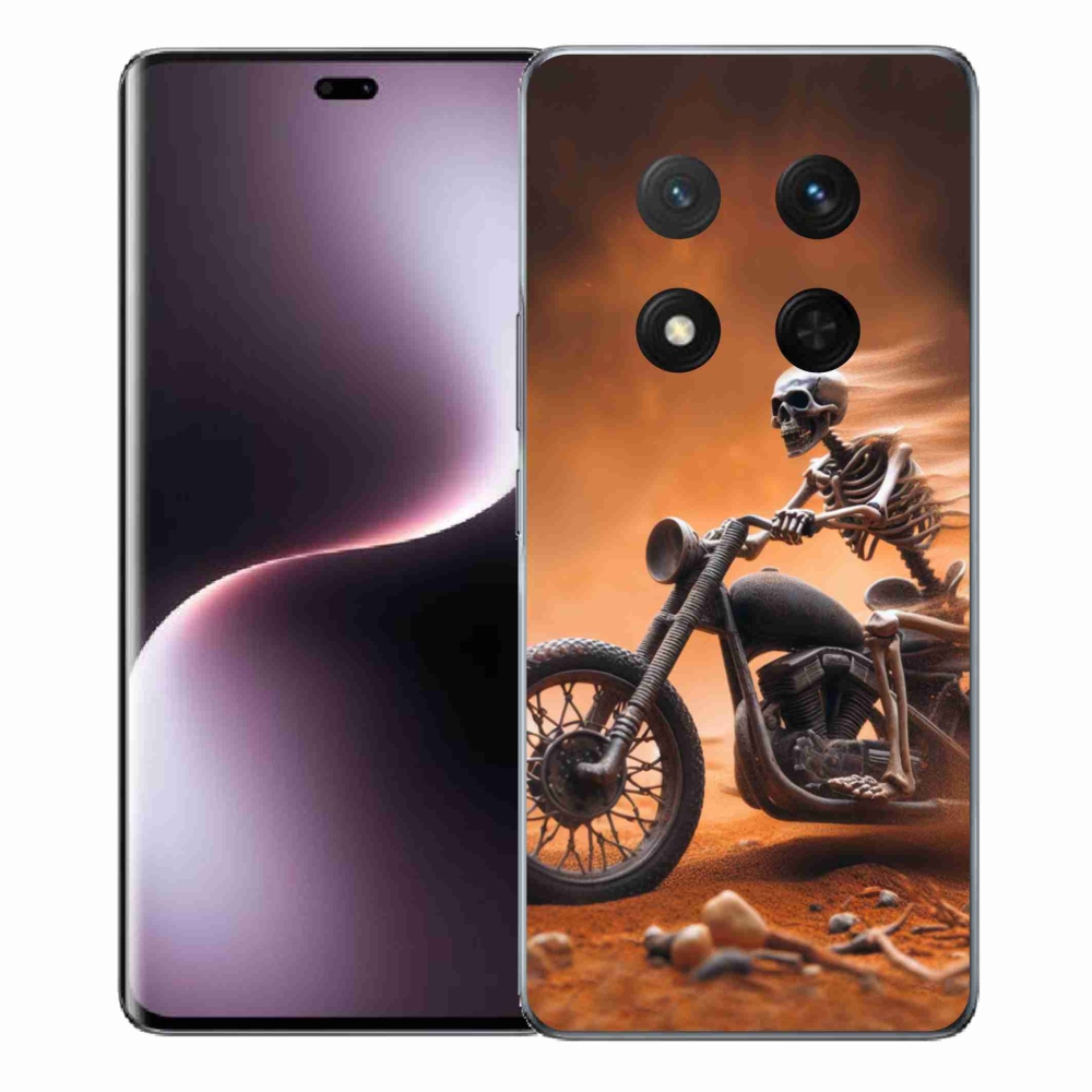Gélový kryt mmCase na Honor Magic 7 Lite 5G - kostra na motorke