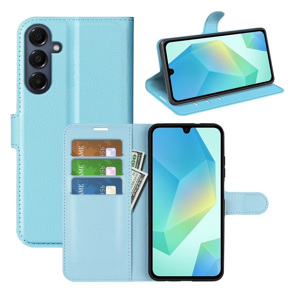 Litchi knižkové púzdro na Samsung Galaxy A17 5G - modré