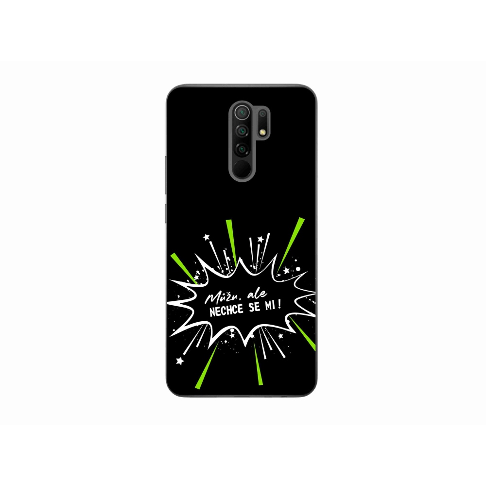 Gélový kryt mmCase na Xiaomi Redmi 9 - vtipný text 11 čierne pozadie