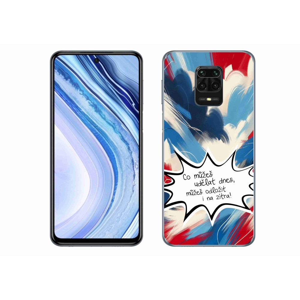 Gélový kryt mmCase na Xiaomi Redmi Note 9S - vtipný text 9 biele pozadie