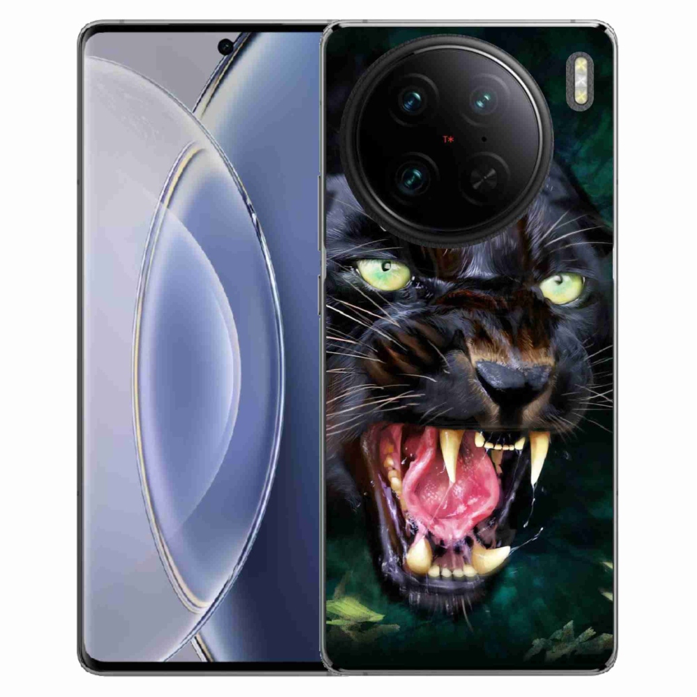 Gélový kryt mmCase na Vivo X90 Pro - rozzúrený čierny panter