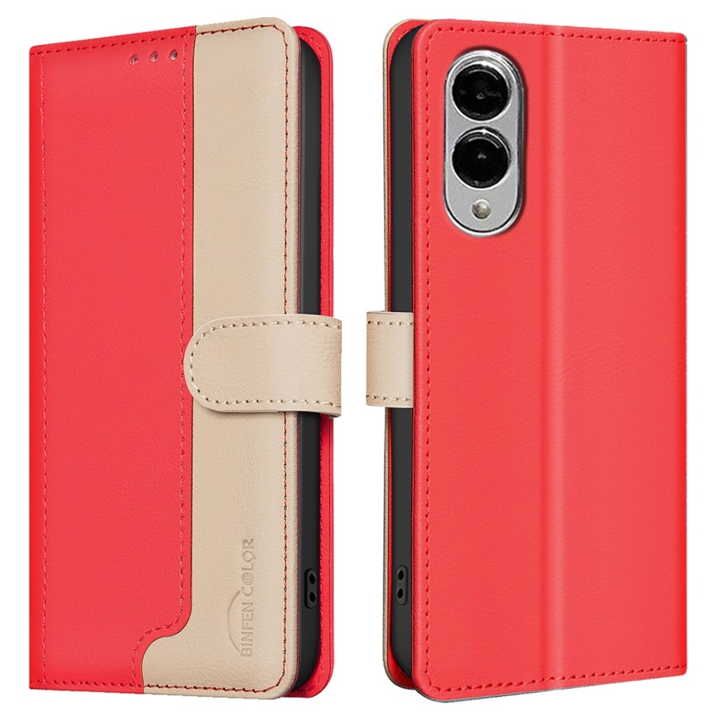 BNF DUO knižkové púzdro na Samsung Galaxy S25 Edge - červené