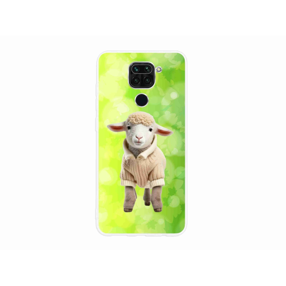Gelový kryt mmCase na Xiaomi Redmi Note 9 - jehně ve svetru
