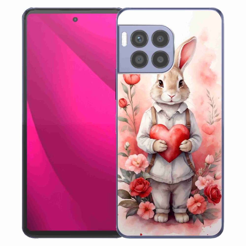 Gélový kryt mmCase na T-Mobile T Phone 2 Pro - zajac so srdiečkom
