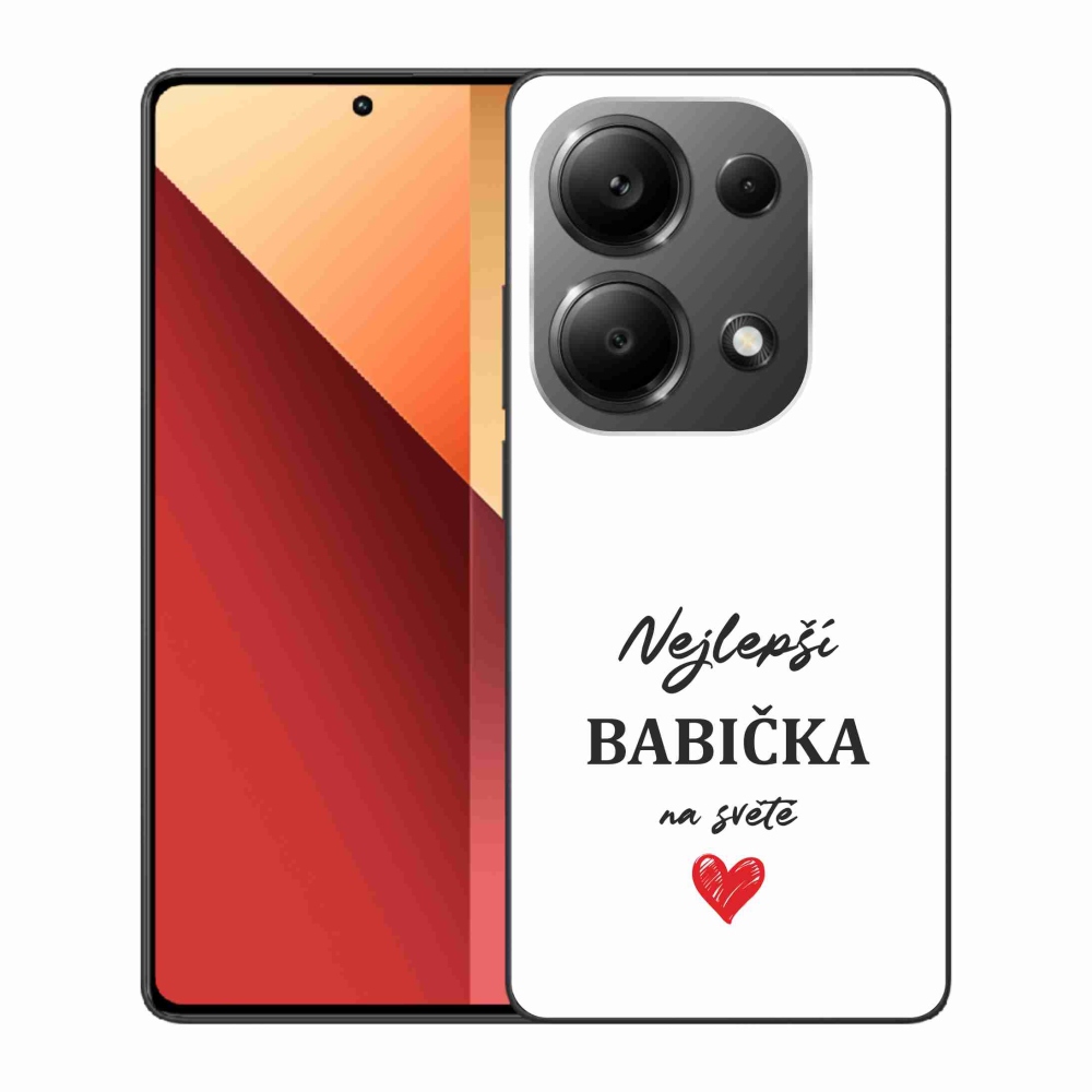 Gélový kryt mmCase na Xiaomi Redmi Note 13 Pro 4G/Poco M6 Pro - najlepšia babička 1 biele pozadie