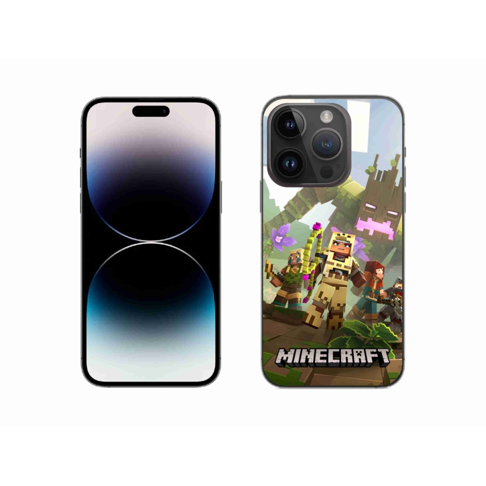 Gélový kryt mmCase na iPhone 14 Pro 6.1 - minecraft 1