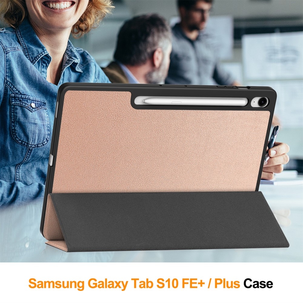 Casy inteligentné zatváracie púzdro na Samsung Galaxy Tab S10 FE+ - ružovozlaté