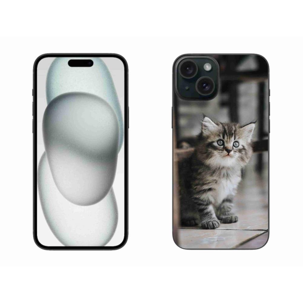 Gélový kryt mmCase na iPhone 15 Plus - mačiatko