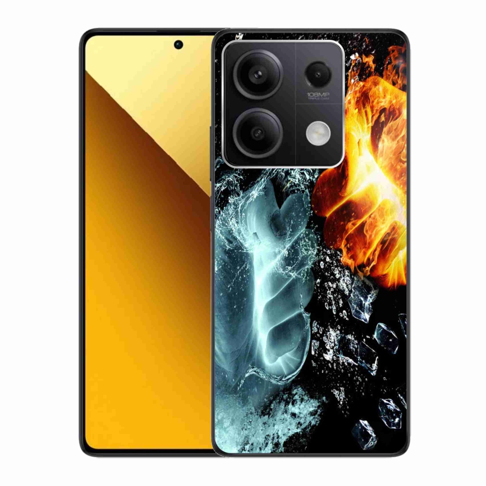 Gélový kryt mmCase na Xiaomi Redmi Note 13 5G - voda a oheň