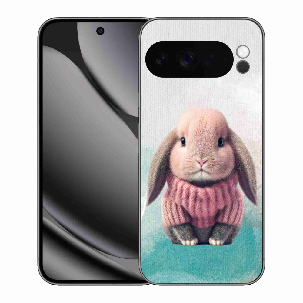Gélový kryt mmCase na Google Pixel 10 Pro XL - zajačik vo svetri