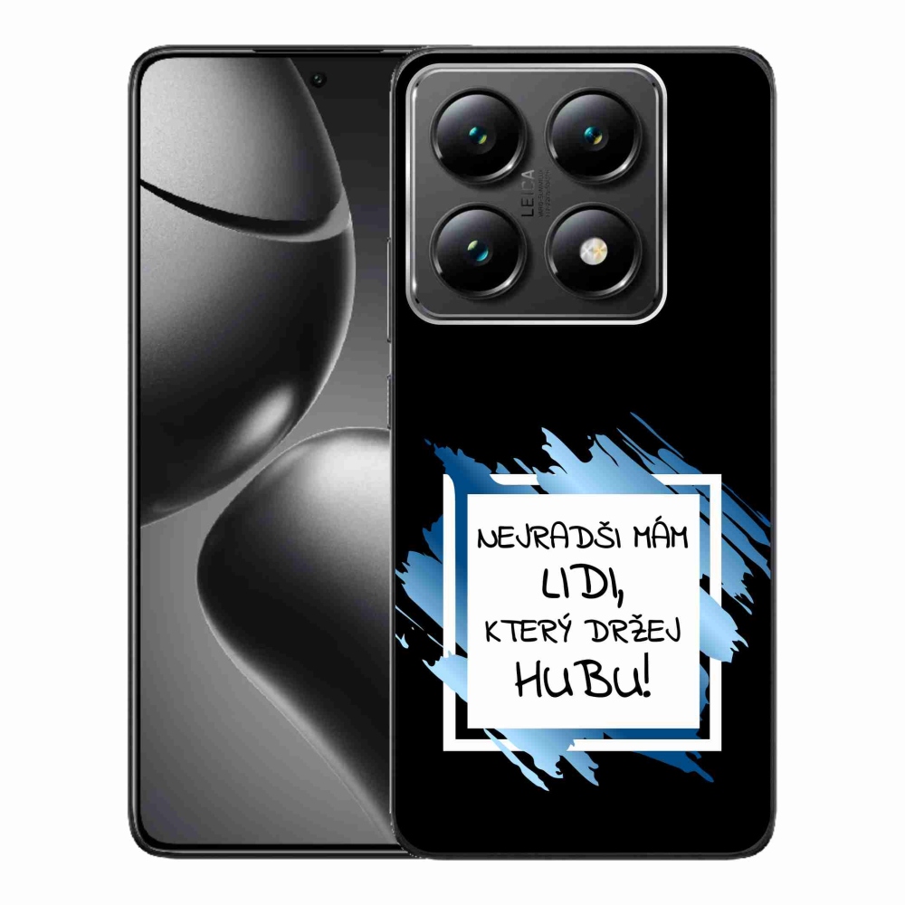 Gélový kryt mmCase na Xiaomi 14T Pro - vtipný text 7 bieločierne pozadie