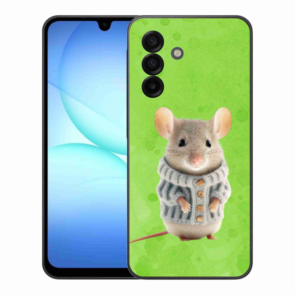 Gélový kryt mmCase na Samsung Galaxy A17 5G - myška vo svetri