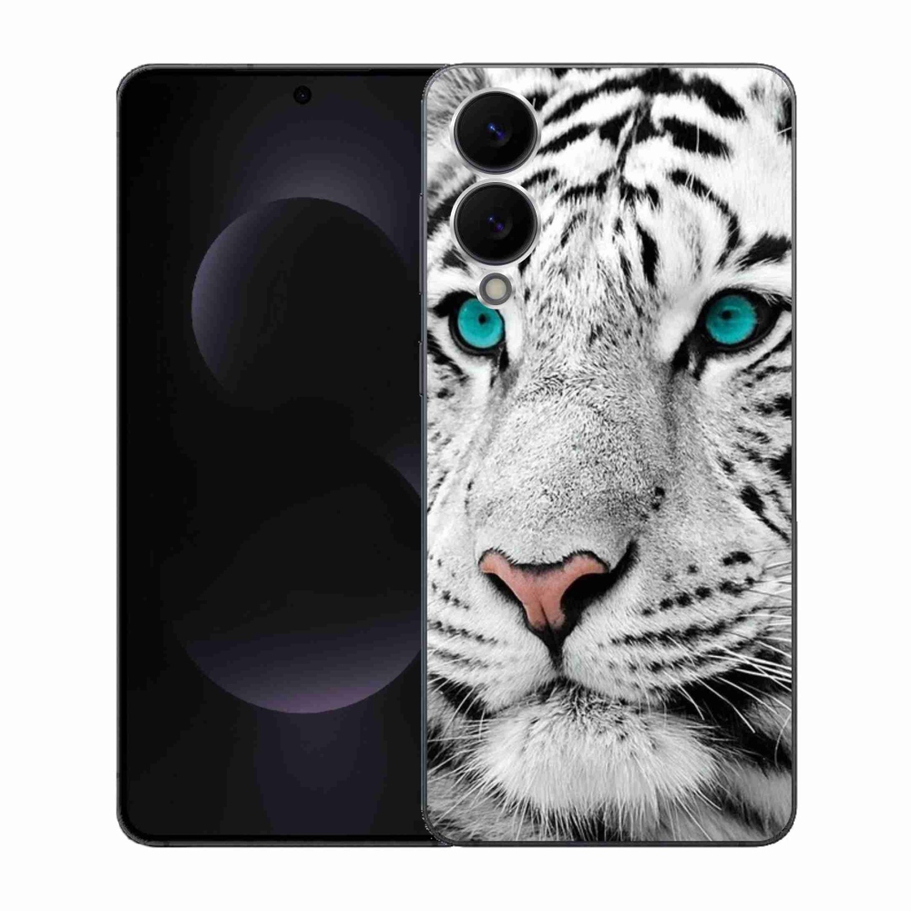 Gélový kryt mmCase na Samsung Galaxy S25 Edge - biely tiger