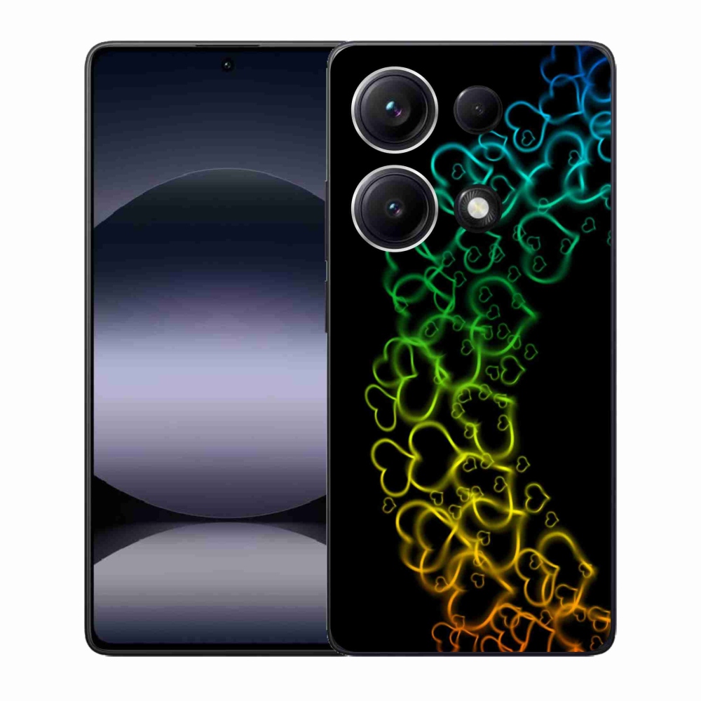 Gélový kryt mmCase na Xiaomi Redmi Note 14S - farebné srdiečka