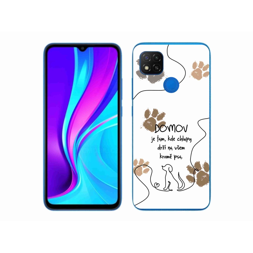 Gélový kryt mmCase na Xiaomi Redmi 9C - psí motív biele pozadie