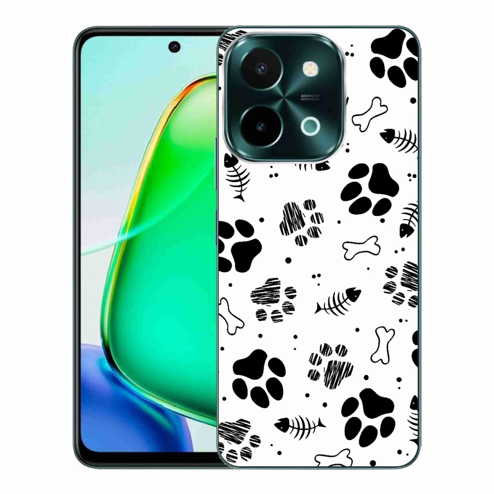 Gélový kryt mmCase na Vivo Y28 - psie labky 1