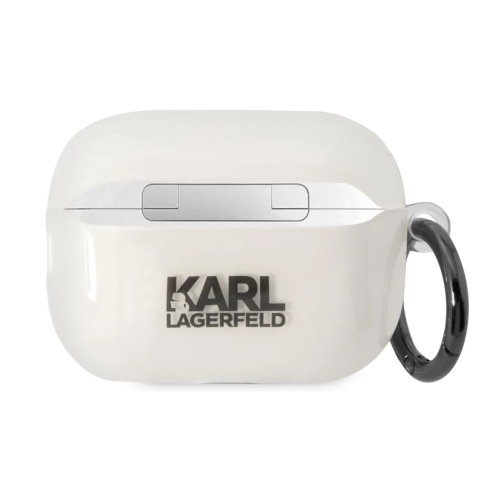 Karl Lagerfeld 3D Logo NFT Choupette TPU puzdro Airpods Pro 2 biele