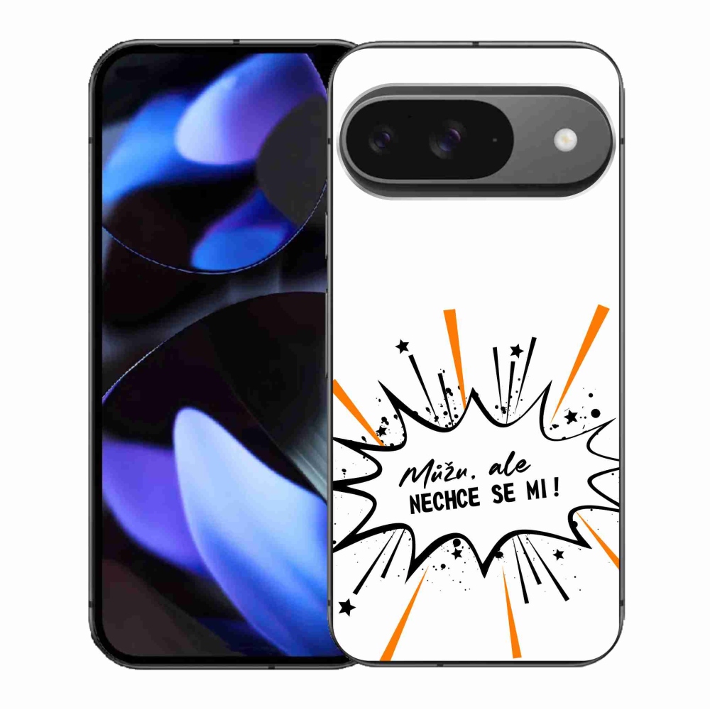 Gélový kryt mmCase na Google Pixel 9/9 Pro - vtipný text 11 biele pozadie