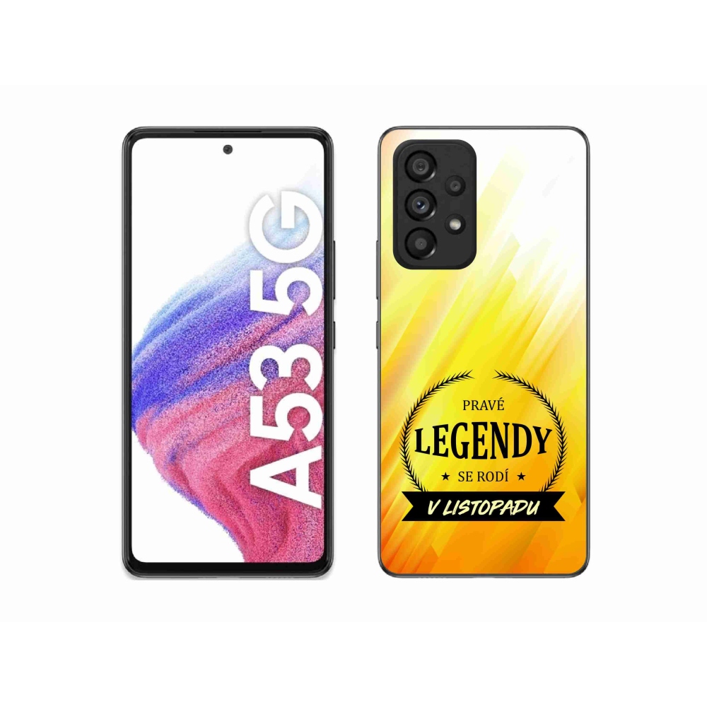 Gélový kryt mmCase na Samsung Galaxy A53 5G - legendy v novembri žlté pozadie