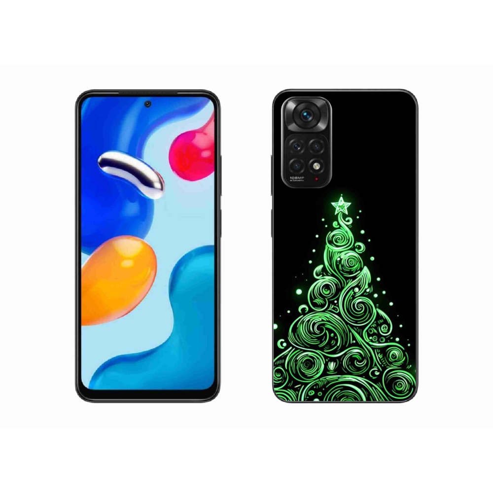 Gélový kryt mmCase na Xiaomi Redmi Note 11 4G - neónový vianočný stromček 3