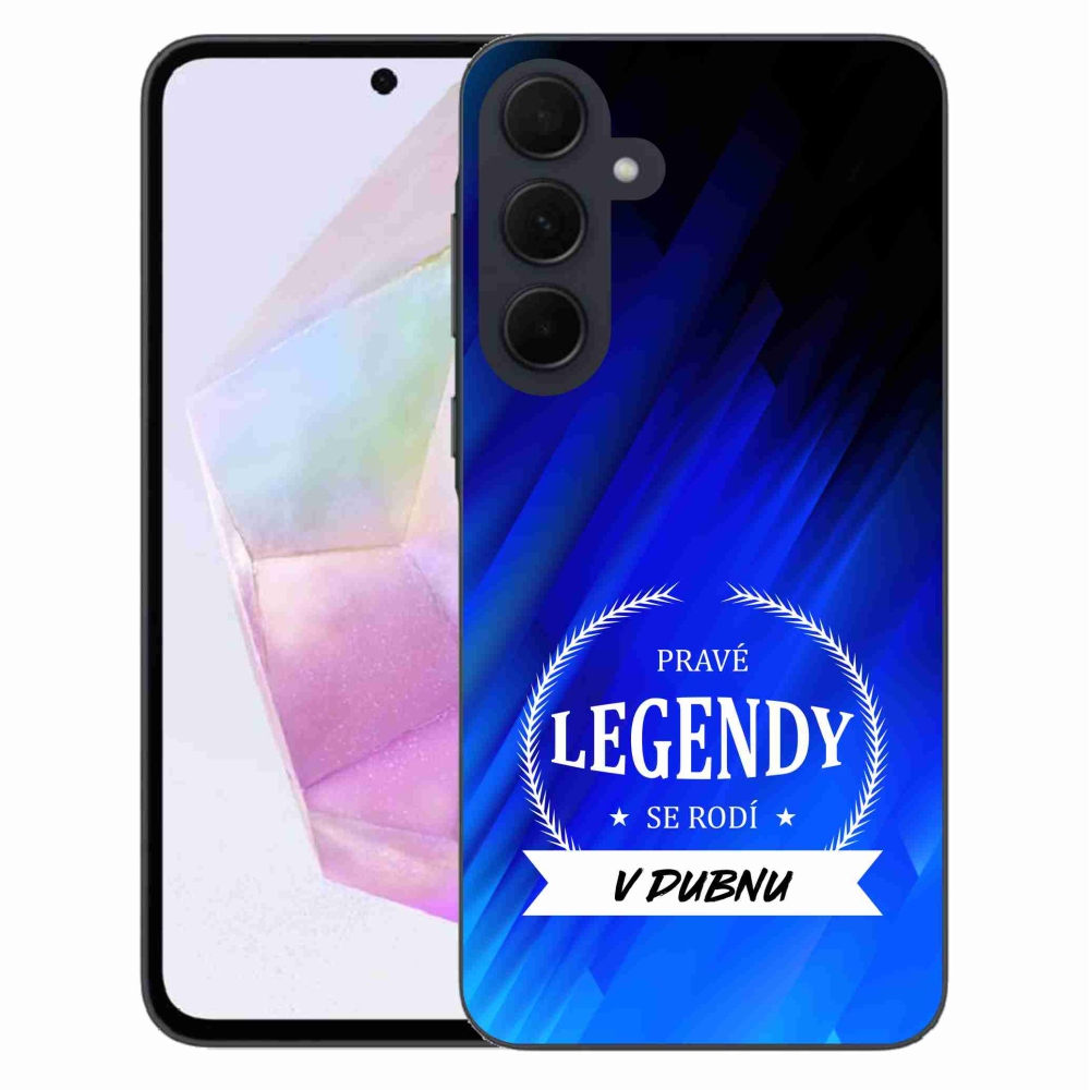 Gélový kryt mmCase na Samsung Galaxy A35 5G - legendy v apríli modré pozadie