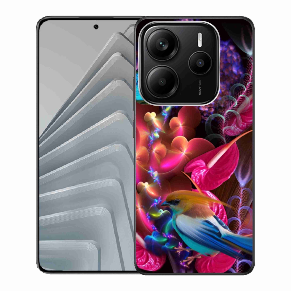 Gélový kryt mmCase na Xiaomi Redmi Note 14 5G - farebné kvety